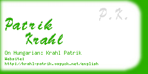 patrik krahl business card